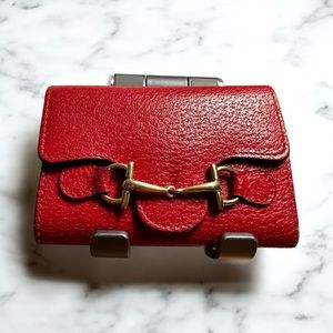 Gucci Red Leather 6 Piece Keyholder
